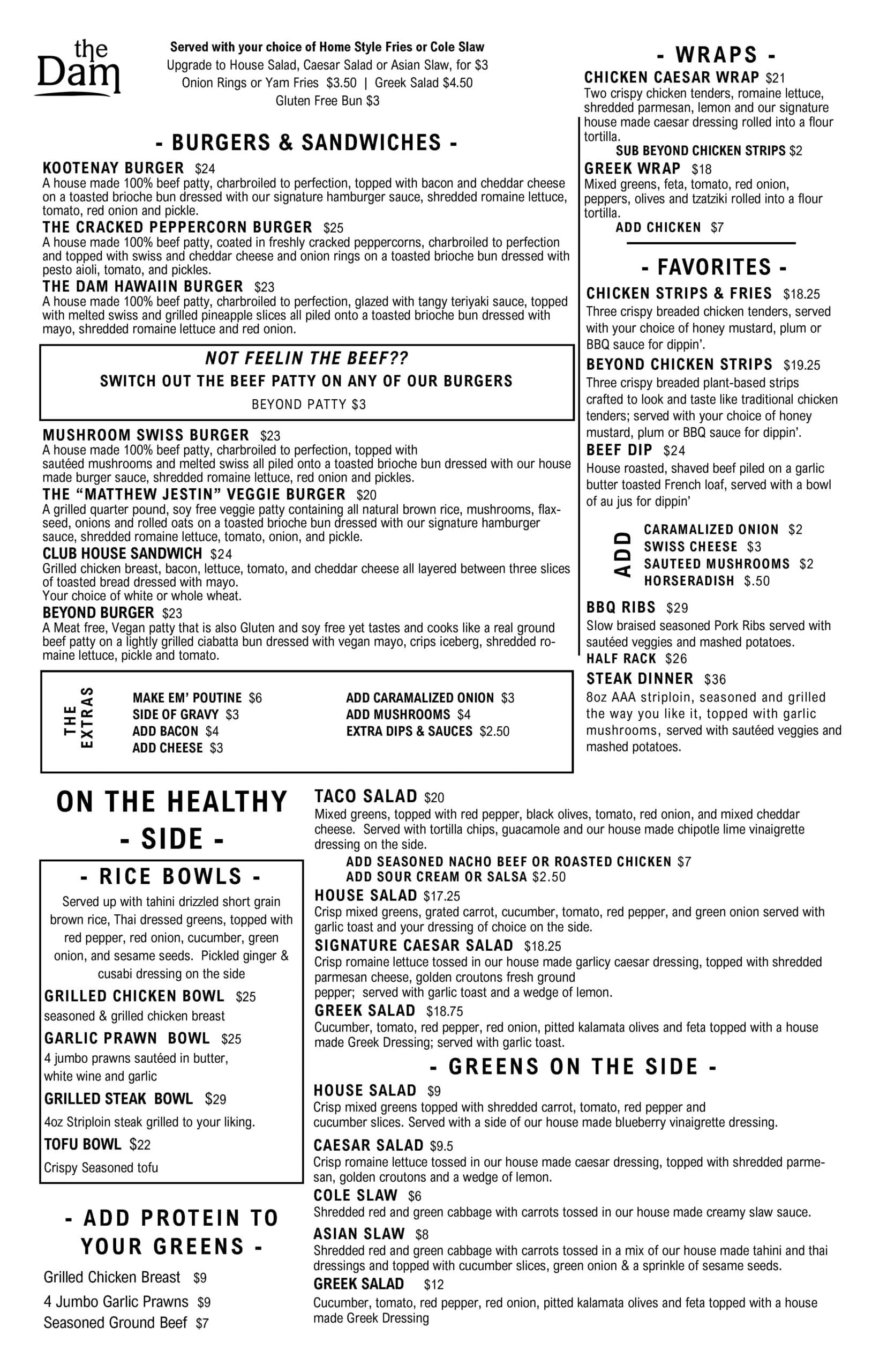 Menu Page